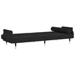 Vidaxl Standard Sofa Bed in Black Velvet