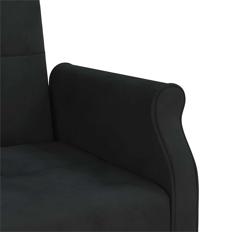 Vidaxl Standard Sofa Bed in Black Velvet