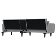 Vidaxl Large Sofa Bed in Light Grey Fabric