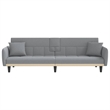 Vidaxl Large Sofa Bed in Light Grey Fabric
