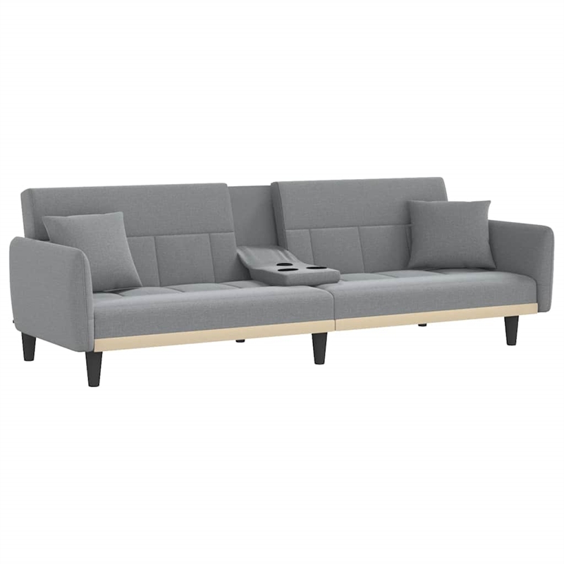 Vidaxl Large Sofa Bed in Light Grey Fabric