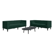 Vidaxl Chesterfield Sofa Set in Dark Green