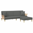 Vidaxl Sofa Bed in Dark Grey Velvet