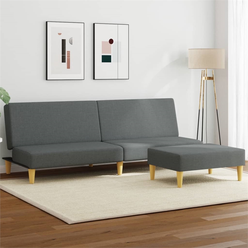 Vidaxl Sofa Bed in Dark Grey Velvet