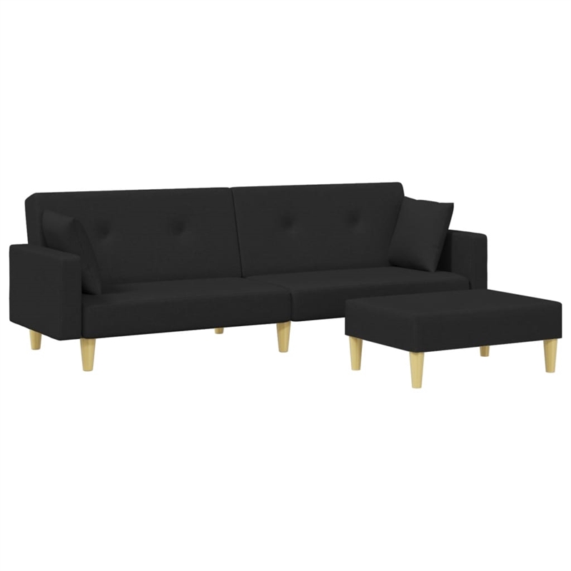 Vidaxl Sofa Bed in Black Fabric