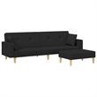 Vidaxl Sofa Bed in Black Fabric