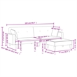 Vidaxl Sofa Bed in Black Fabric