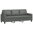 Vidaxl Metal 3-Seater Sofa Dark Grey Polyester Fabric