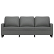 Vidaxl Metal 3-Seater Sofa Dark Grey Polyester Fabric
