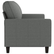 Vidaxl Metal 3-Seater Sofa Dark Grey Polyester Fabric