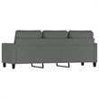 Vidaxl Metal 3-Seater Sofa Dark Grey Polyester Fabric