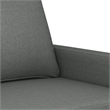 Vidaxl Metal 3-Seater Sofa Dark Grey Polyester Fabric