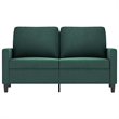 Vidaxl Metal 2-Seater Sofa in Dark Green Polyester