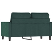 Vidaxl Metal 2-Seater Sofa in Dark Green Polyester