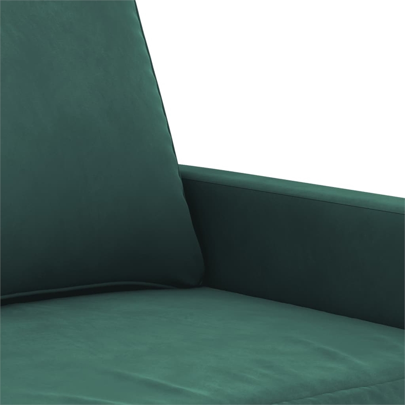 Vidaxl Metal 2-Seater Sofa in Dark Green Polyester