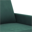 Vidaxl Metal 2-Seater Sofa in Dark Green Polyester