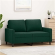 Vidaxl Metal 2-Seater Sofa in Dark Green Polyester
