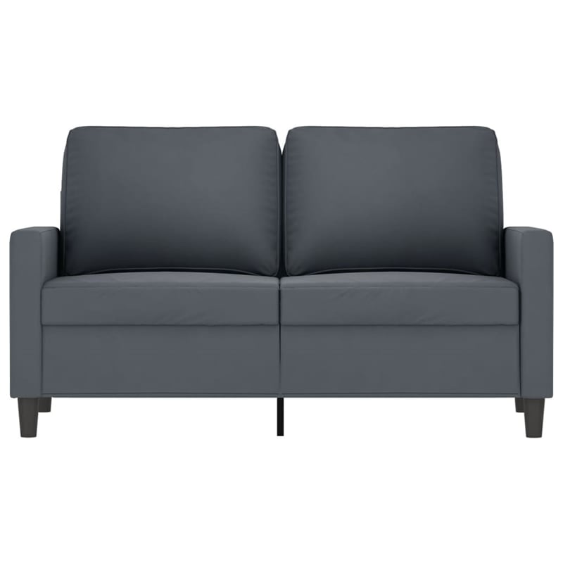 Vidaxl Metal 2-Seater Sofa in Dark Grey Polyester