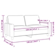 Vidaxl Metal 2-Seater Sofa in Dark Grey Polyester