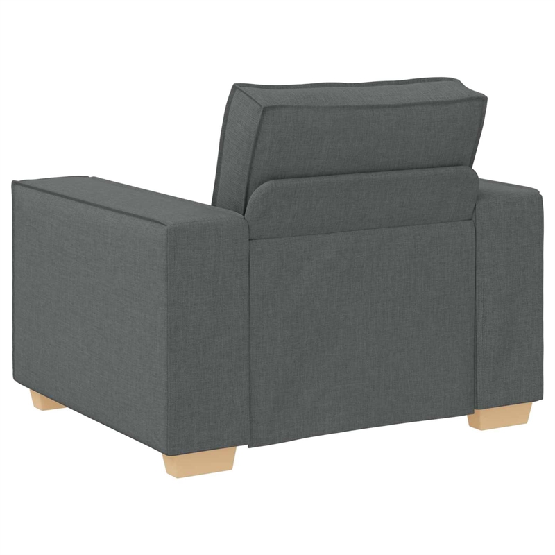 Vidaxl 3-Seater Fabric Sofa Set with Cushion in Dark Gray