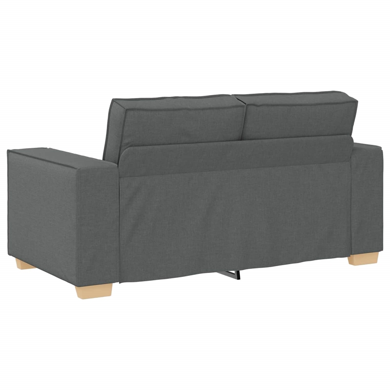 Vidaxl 3-Seater Fabric Sofa Set with Cushion in Dark Gray