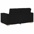 Vidaxl 3 Pc Sofa Set with Cushion in Black
