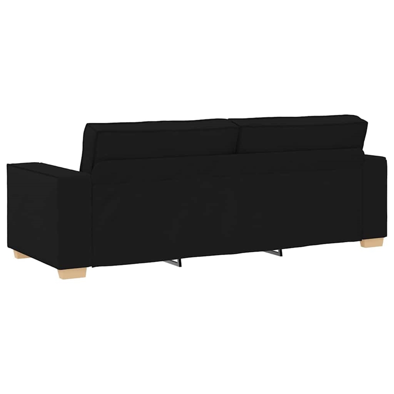 Vidaxl 3 Pc Sofa Set with Cushion in Black