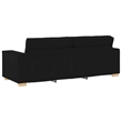 Vidaxl 3 Pc Sofa Set with Cushion in Black