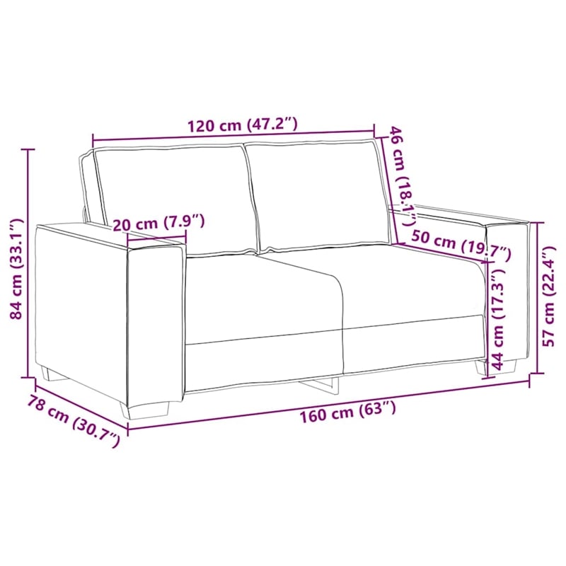 Vidaxl 3 Pc Sofa Set with Cushion in Black