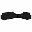 Vidaxl Metal Sofa Set in Black Fabric