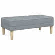 Vidaxl 2 Pcs Sofa Set in Light Gray Fabric