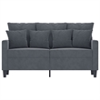 Vidaxl Metal 2-Seater Sofa in Dark Grey Polyester Velvet