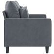 Vidaxl Metal 2-Seater Sofa in Dark Grey Polyester Velvet