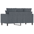 Vidaxl Metal 2-Seater Sofa in Dark Grey Polyester Velvet