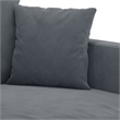Vidaxl Metal 2-Seater Sofa in Dark Grey Polyester Velvet