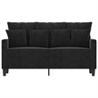 Vidaxl Metal 2-Seater Sofa in Black Polyester