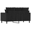 Vidaxl Metal 2-Seater Sofa in Black Polyester