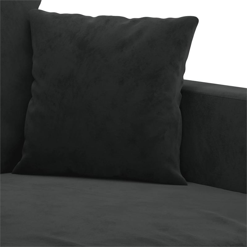 Vidaxl Metal 2-Seater Sofa in Black Polyester