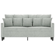 Vidaxl Metal 2-Seater Sofa in Light Grey Polyester Velvet