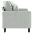 Vidaxl Metal 2-Seater Sofa in Light Grey Polyester Velvet