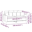 Vidaxl Metal 2-Seater Sofa in Dark Gray Velvet