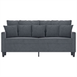 Vidaxl Metal 2-Seater Sofa in Dark Gray Velvet