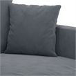 Vidaxl Metal 2-Seater Sofa in Dark Gray Velvet