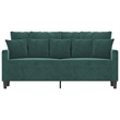 Vidaxl Metal 2-Seater Sofa in Dark Green Velvet