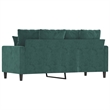 Vidaxl Metal 2-Seater Sofa in Dark Green Velvet