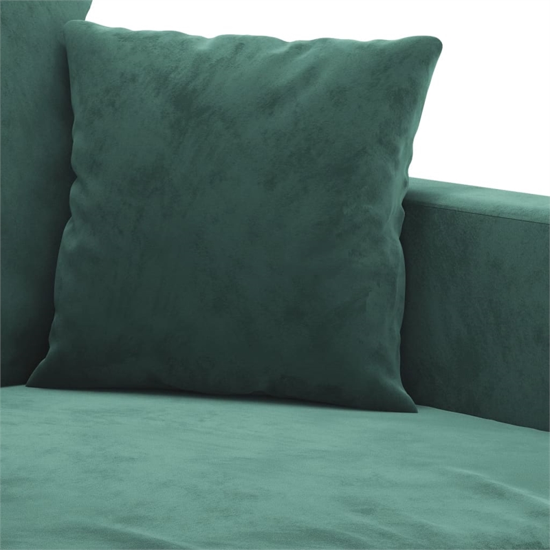 Vidaxl Metal 2-Seater Sofa in Dark Green Velvet