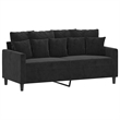 Vidaxl Metal 2-Seater Sofa in Black Velvet