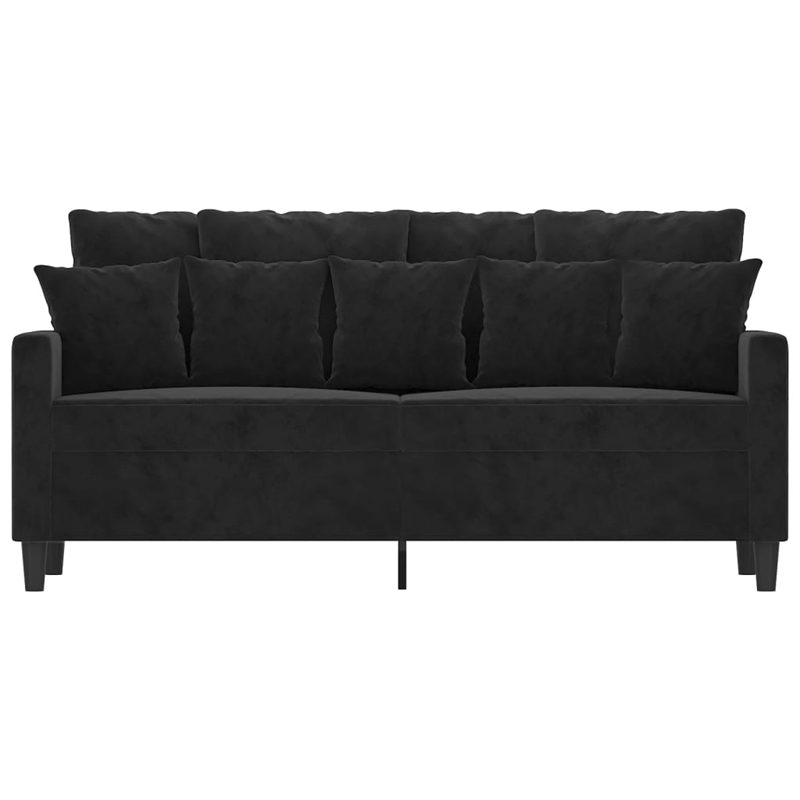 Vidaxl Metal 2-Seater Sofa in Black Velvet