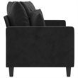 Vidaxl Metal 2-Seater Sofa in Black Velvet