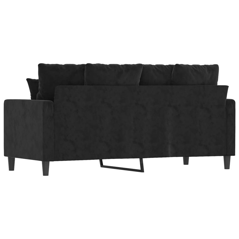 Vidaxl Metal 2-Seater Sofa in Black Velvet